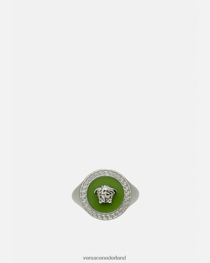 Versace emaille Medusa-ring Heren groente accessoires J2T4F41684