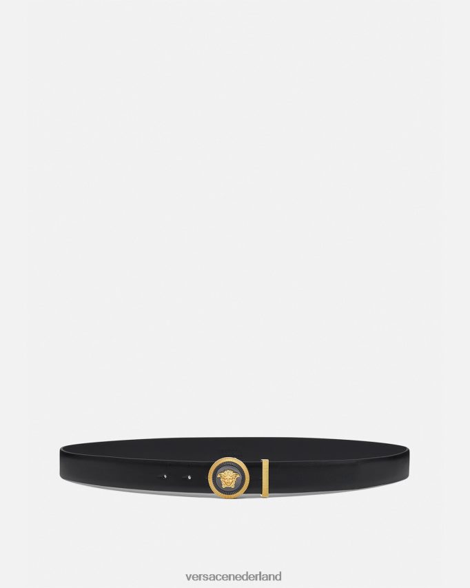 Versace Medusa Biggie leren riem Heren zwart goud accessoires J2T4F41610