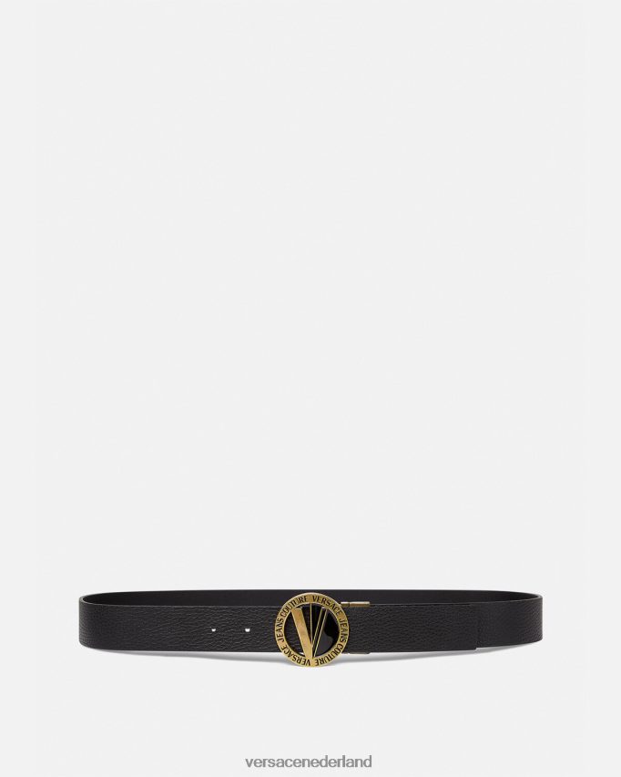 Versace Ronde riem met v-embleem Heren zwart accessoires J2T4F42473