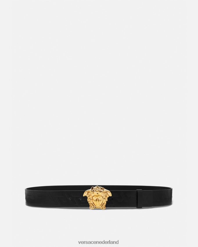 Versace la medusa greca leren riem Heren zwart accessoires J2T4F41623