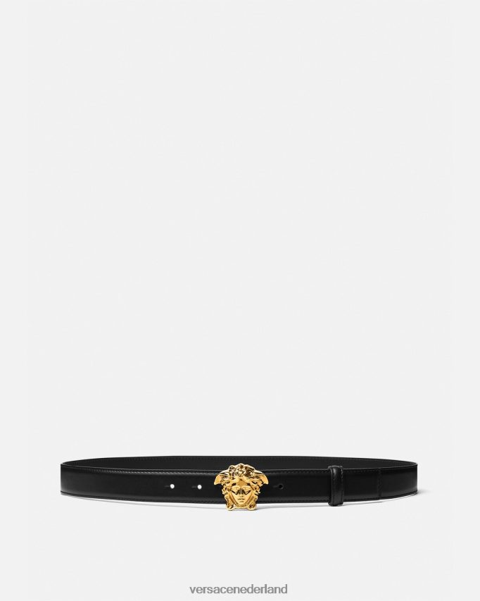 Versace leren riem van la medusa Heren zwart accessoires J2T4F41619