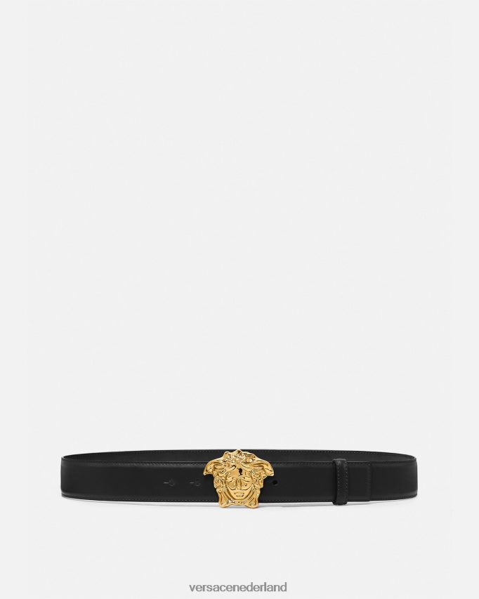 Versace leren riem van la medusa Heren zwart accessoires J2T4F41620