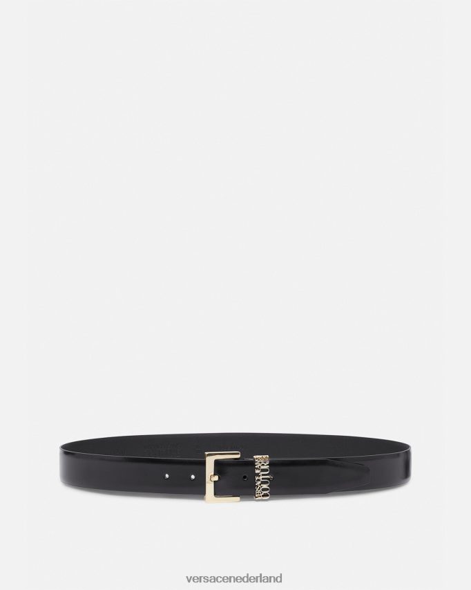 Versace riem met logo Heren zwart goud accessoires J2T4F42479