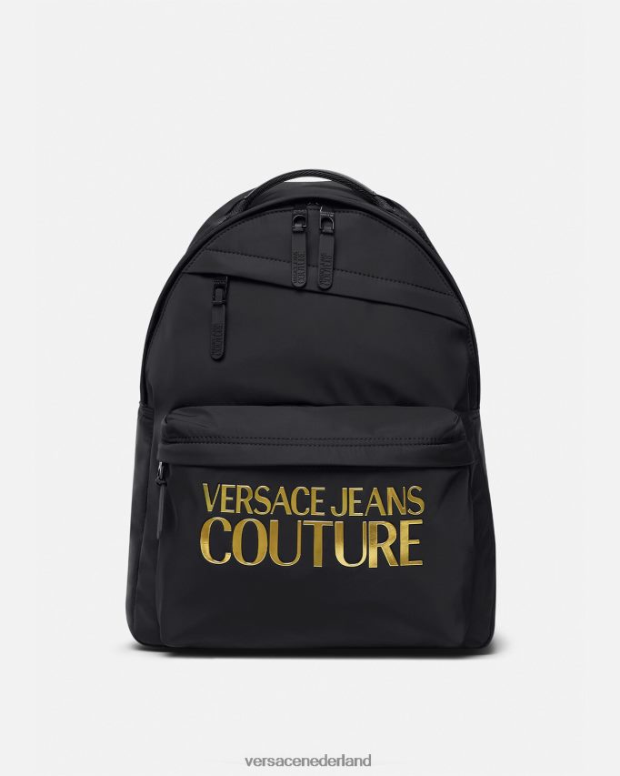 Versace Couture-rugzak met logo Heren zwart goud accessoires J2T4F42492