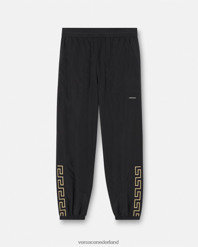 Versace Greca nylon gym trainingsbroek Heren zwart kleding J2T4F41453