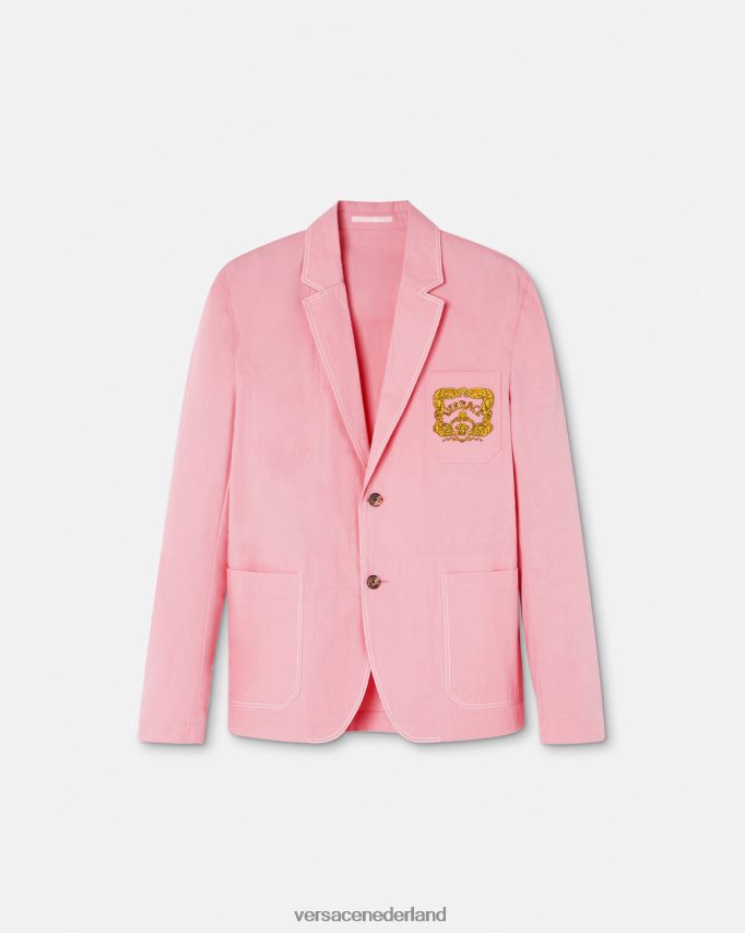 Versace barokke blazer met schelpen Heren roze kleding J2T4F41268