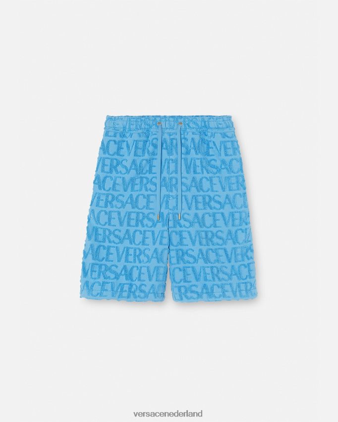 Versace all-over handdoekshorts Heren lichtblauw kleding J2T4F41429