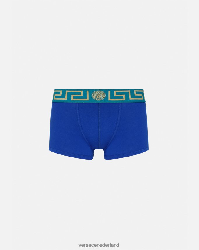 Versace Greca grensstammen Heren blauw ondergoed en strandkleding J2T4F41745