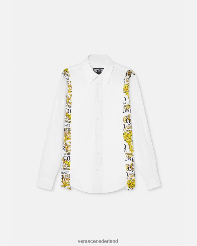 Versace couture-shirt met logo Heren wit kleding J2T4F42399