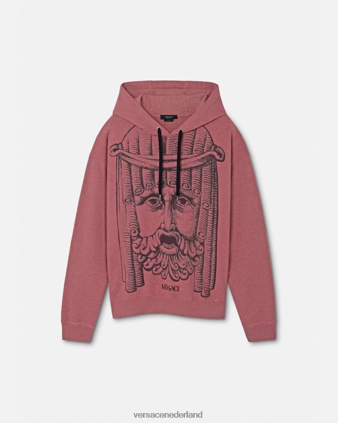 Versace La Maschera-hoodie Heren roze kleding J2T4F41416