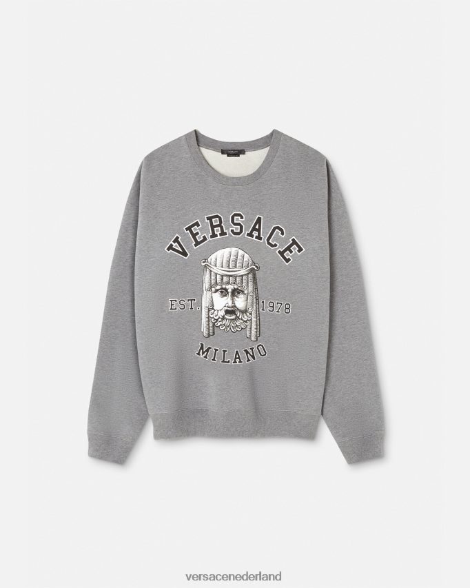 Versace Sweatshirt met La Maschera-logo Heren grijs kleding J2T4F41415