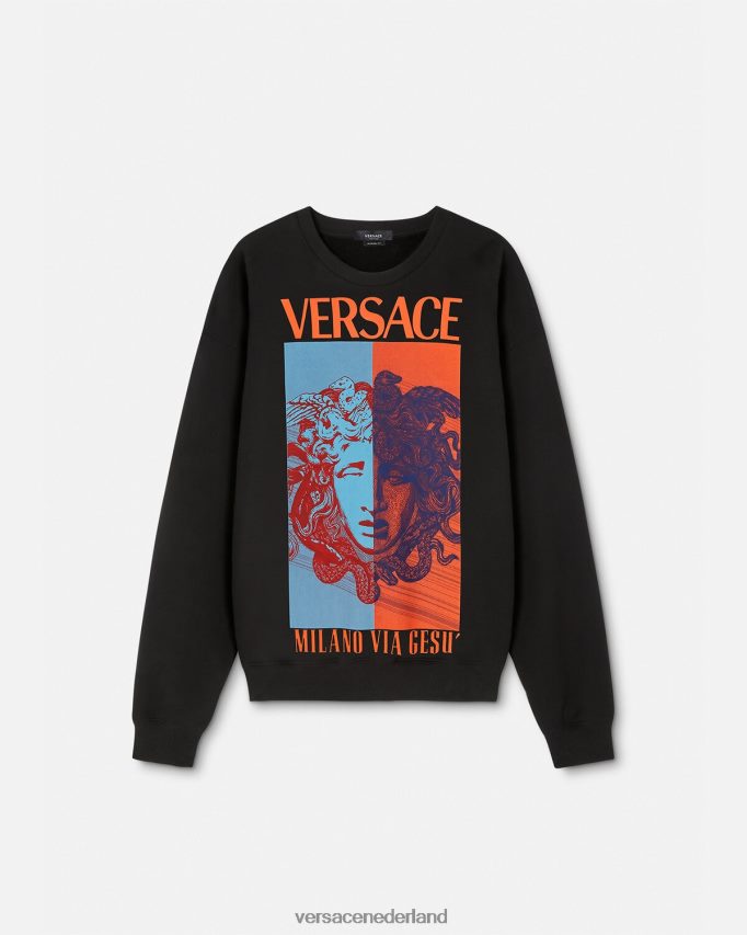 Versace grafisch medusa-sweatshirt Heren zwart kleding J2T4F41428