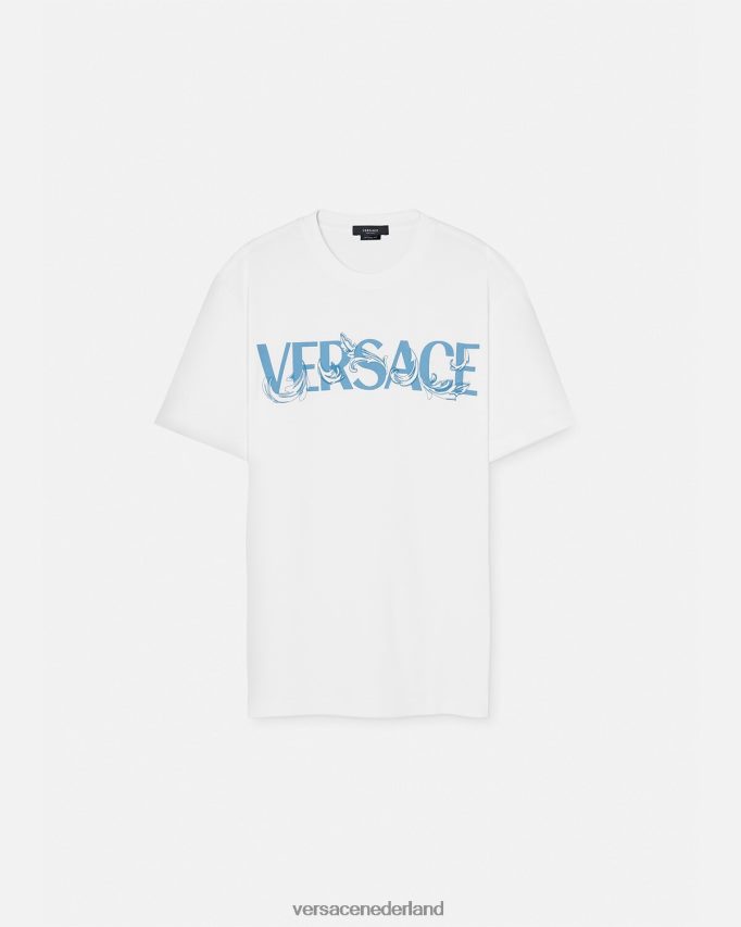 Versace Barocco silhouet logo t-shirt Heren wit kleding J2T4F41366