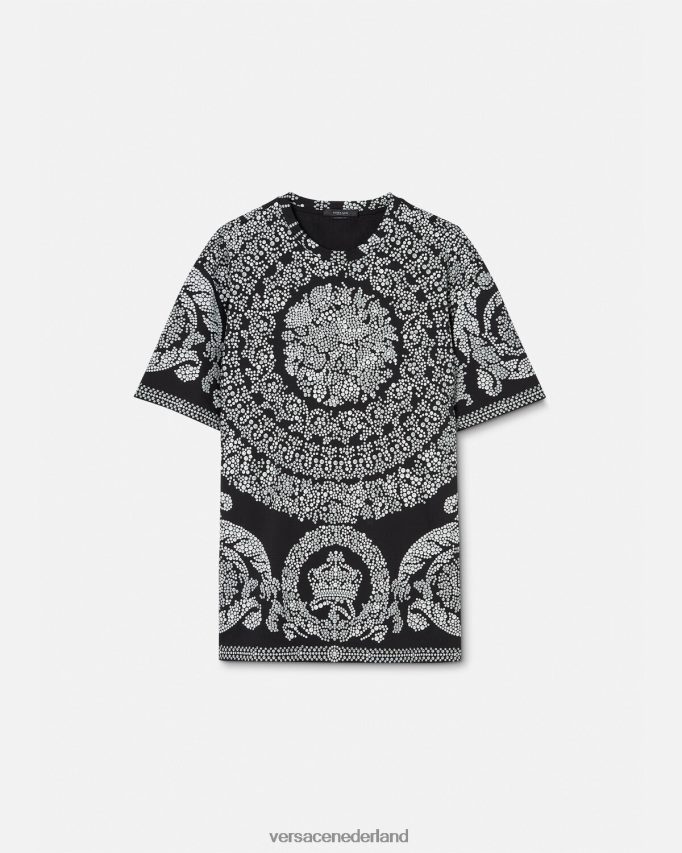 Versace T-shirt met baroksilhouet Heren zwart kleding J2T4F41392