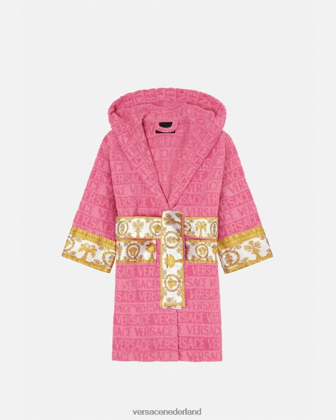 Versace all-over badjas kinderen roze kleding J2T4F42065