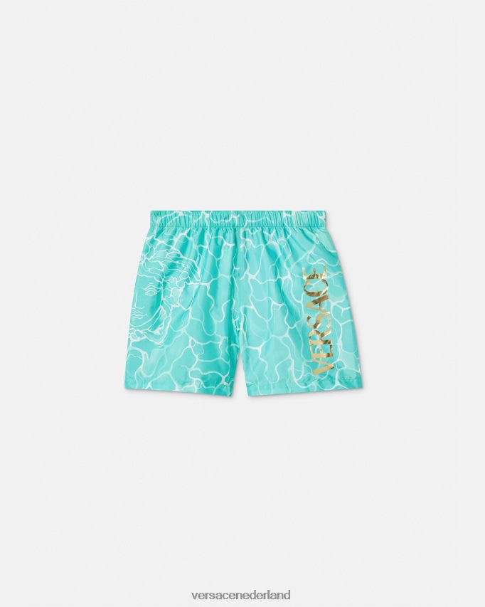 Versace Zwemshort met Medusa-logo kinderen blauw kleding J2T4F42134