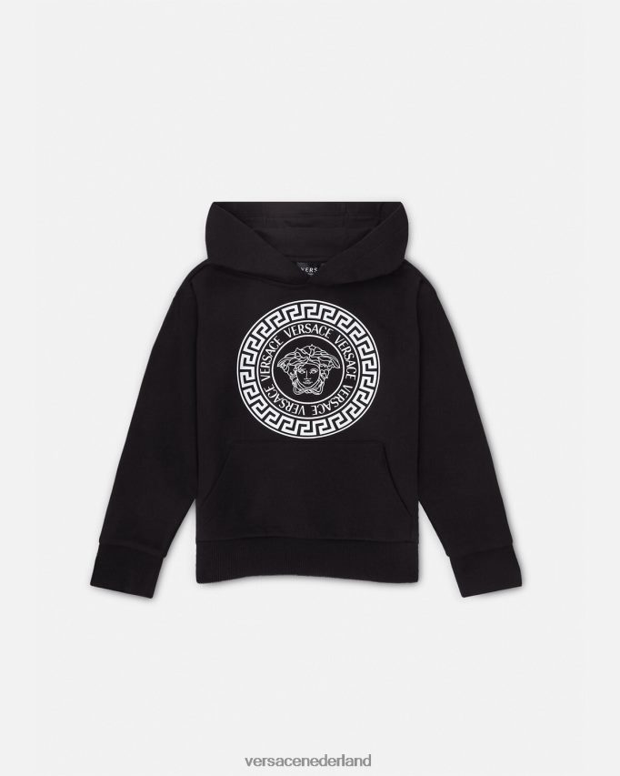 Versace Medusa-hoodie kinderen zwart kleding J2T4F42120