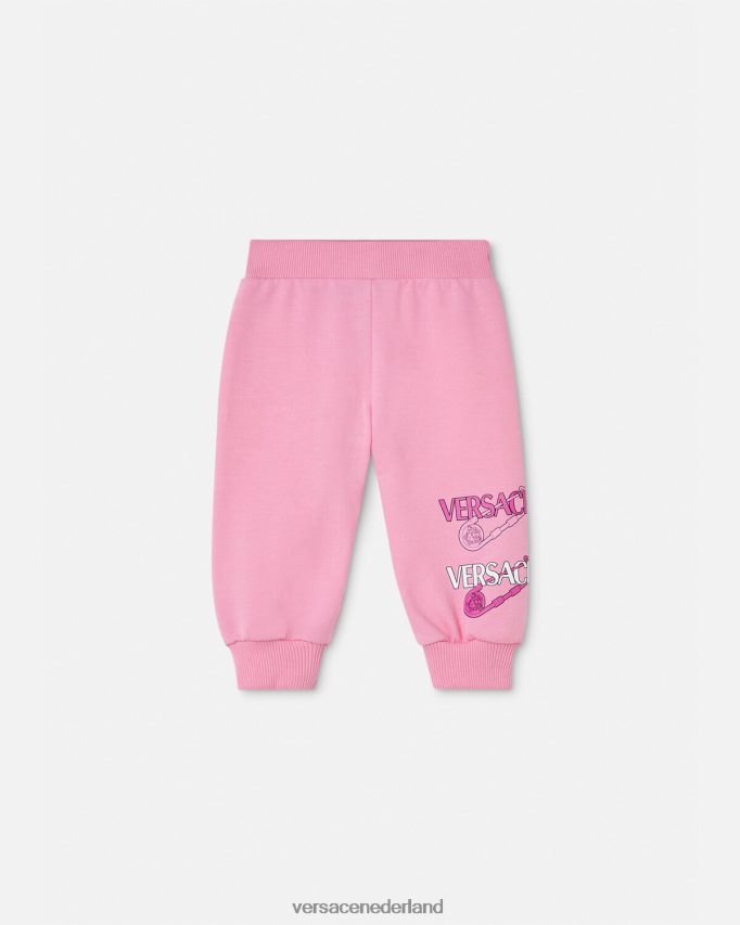 Versace baby-joggingbroek met veiligheidsspeld kinderen roze kleding J2T4F41917