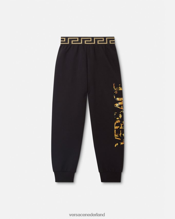 Versace joggingbroek met Barocco-logo kinderen zwart kleding J2T4F41993