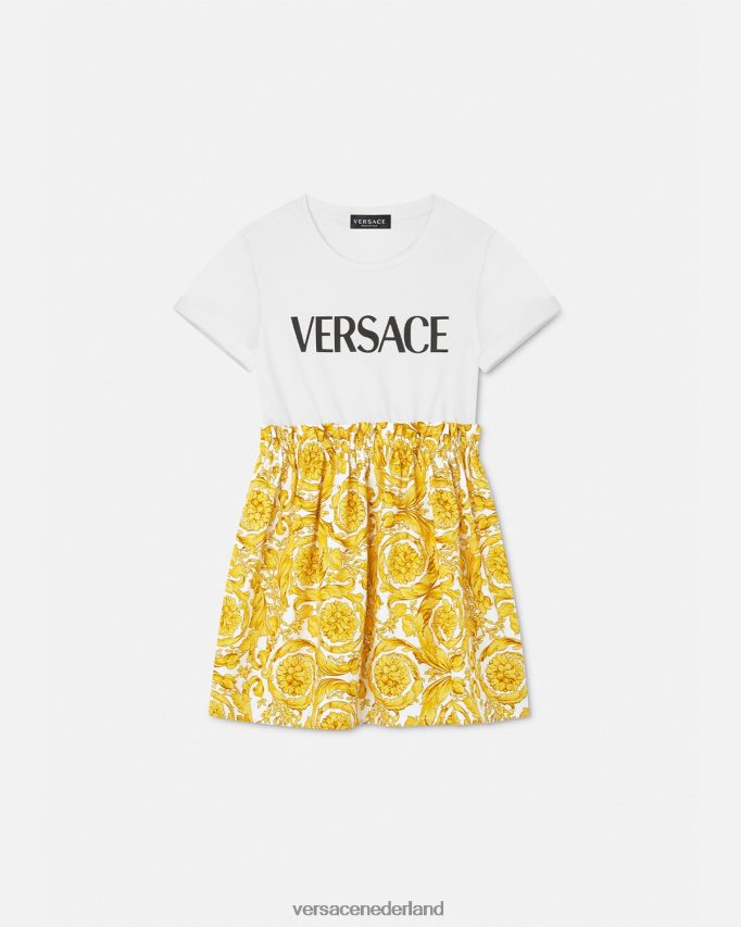 Versace barocco t-shirtjurk kinderen afdrukken kleding J2T4F41984