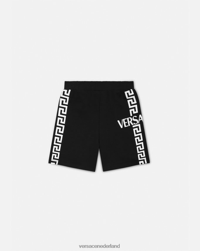 Versace sweatshort met logo kinderen zwart kleding J2T4F42098