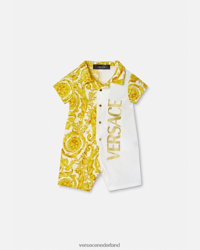 Versace Barocco baby rompertje kinderen wit goud kleding J2T4F41819