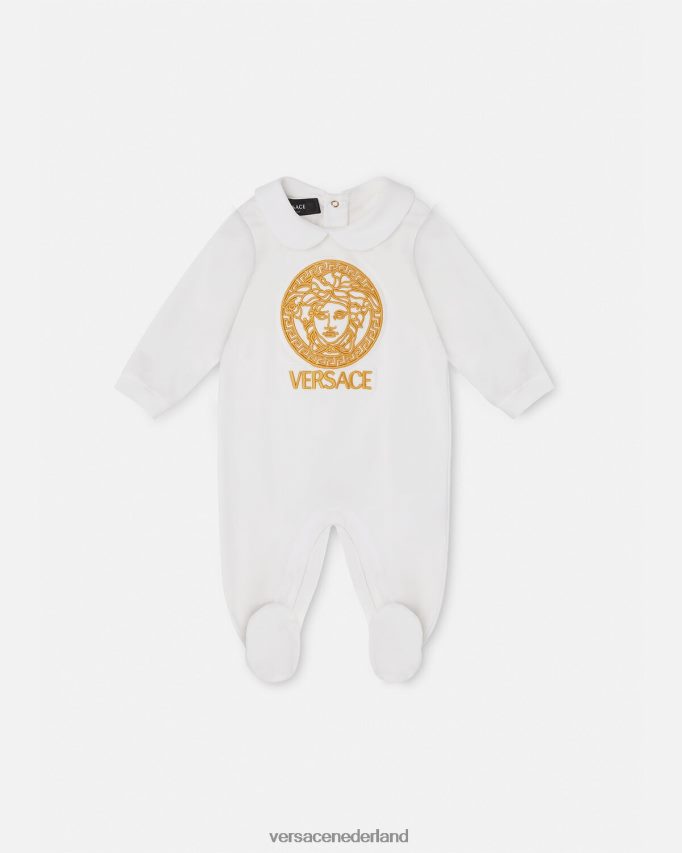 Versace Medusa baby slaappakje kinderen wit goud kleding J2T4F41823