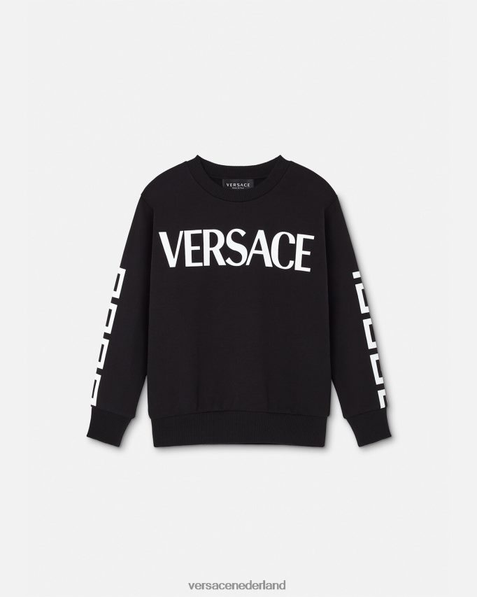 Versace Greca sweatshirt kinderen zwart kleding J2T4F42106