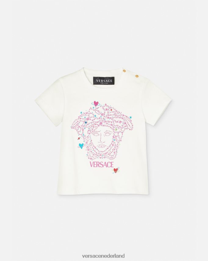 Versace Medusa baby-T-shirt kinderen wit & bedrukt kleding J2T4F41853