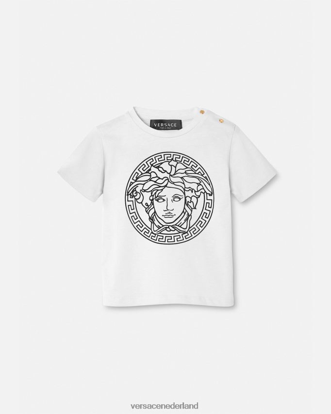 Versace Medusa baby-T-shirt kinderen zwart wit kleding J2T4F41863