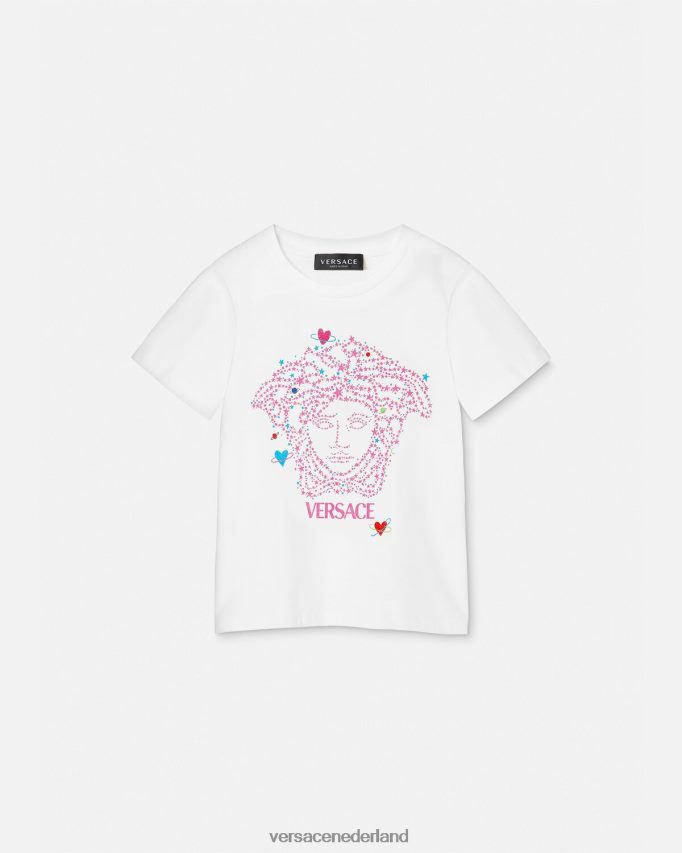 Versace kwal t-shirt kinderen wit & bedrukt kleding J2T4F41946