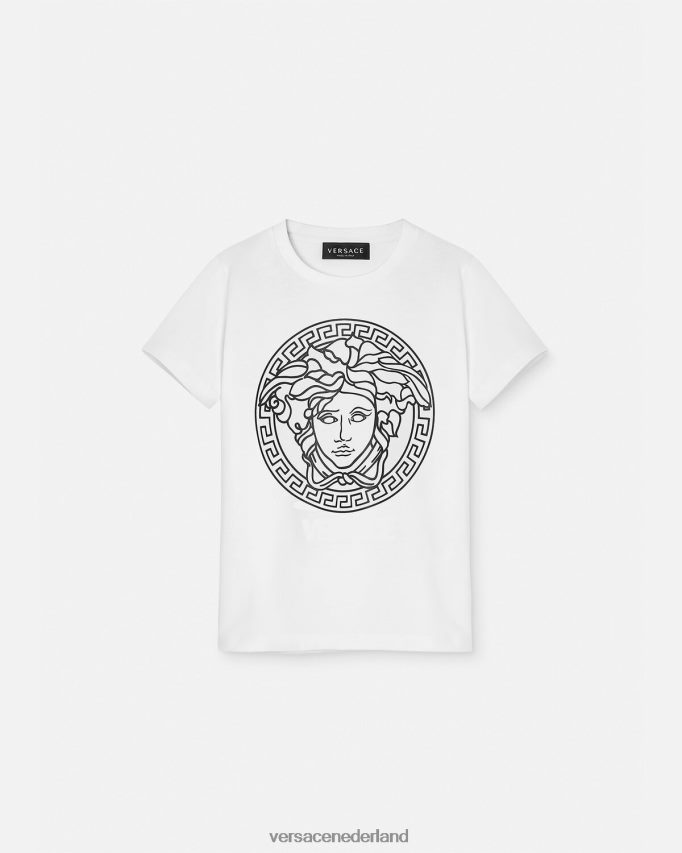 Versace kwal t-shirt kinderen zwart wit kleding J2T4F41966