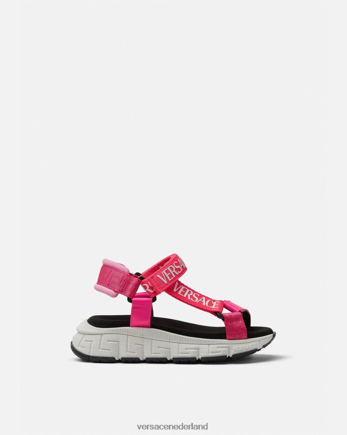 Versace Trigreca-sandalen met logo kinderen fuchsia schoen J2T4F42044