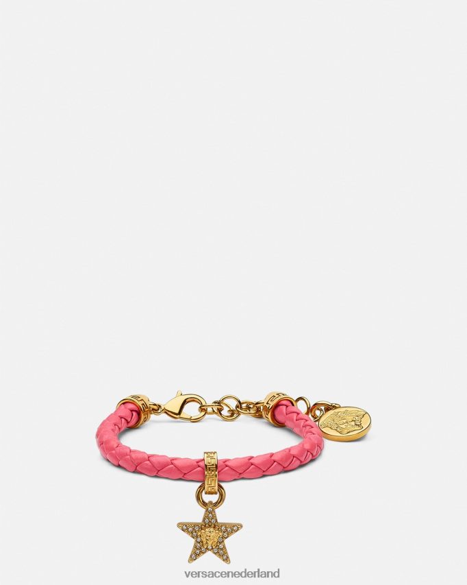 Versace Galaxy lederen armband vrouwen roze accessoires J2T4F4842