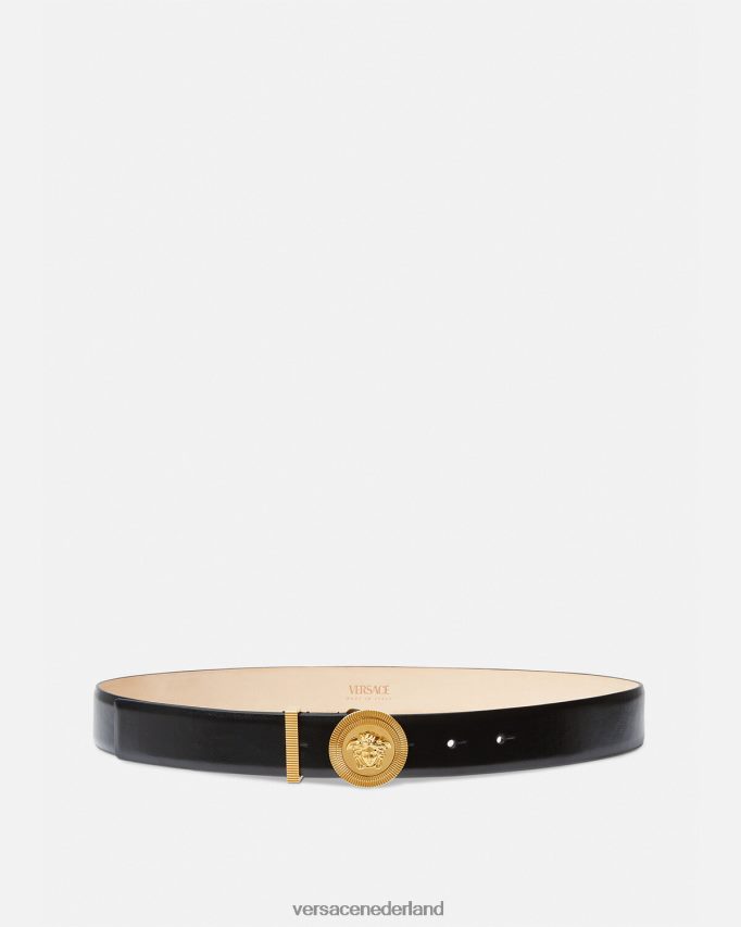 Versace Medusa Biggie leren riem vrouwen zwart accessoires J2T4F4531