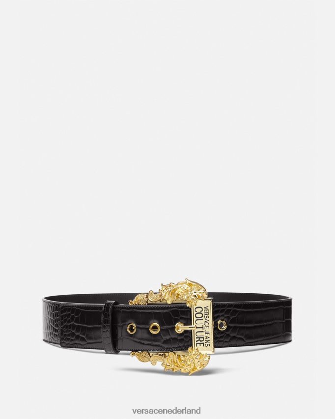 Versace brede couture1 riem vrouwen zwart accessoires J2T4F42323