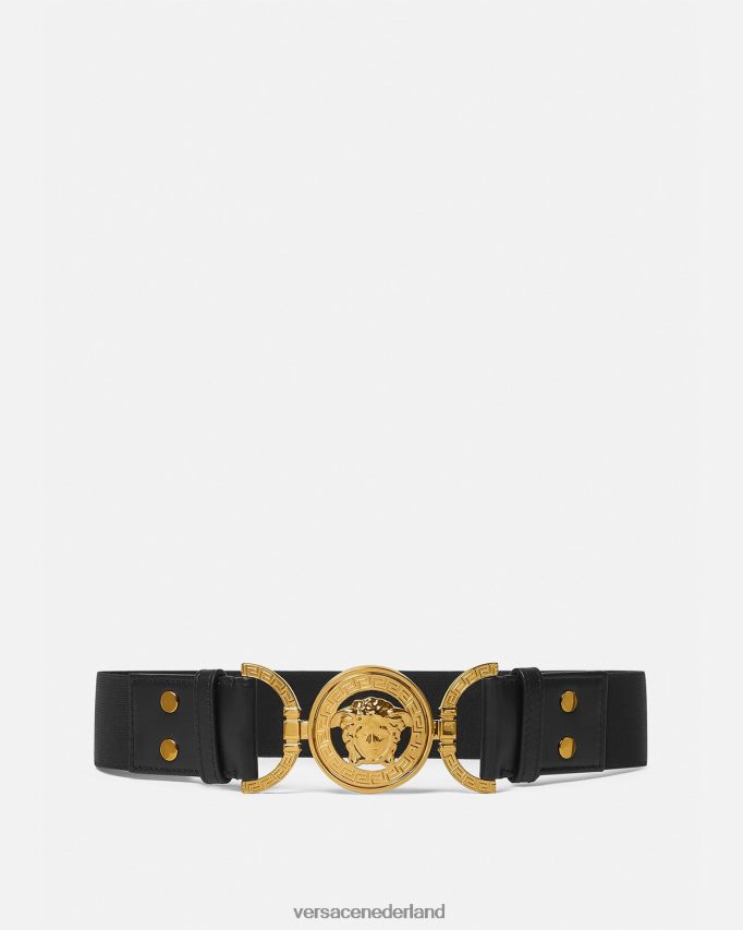 Versace la medusa-riem vrouwen zwart accessoires J2T4F4522