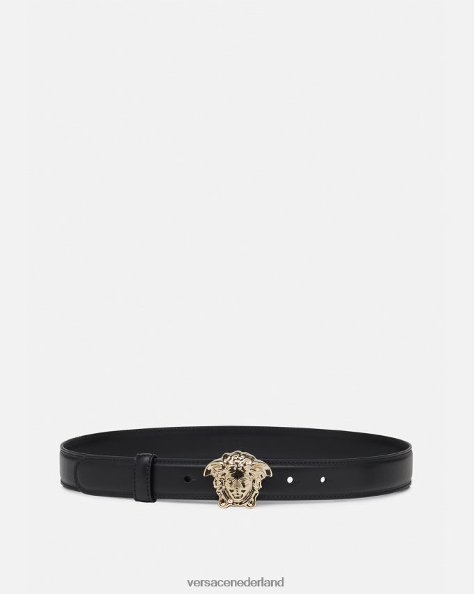 Versace leren riem van la medusa vrouwen zwart accessoires J2T4F4525