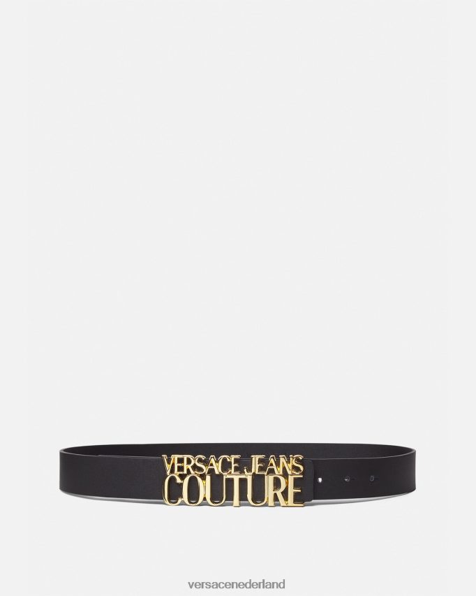 Versace riem met logo vrouwen zwart accessoires J2T4F42330