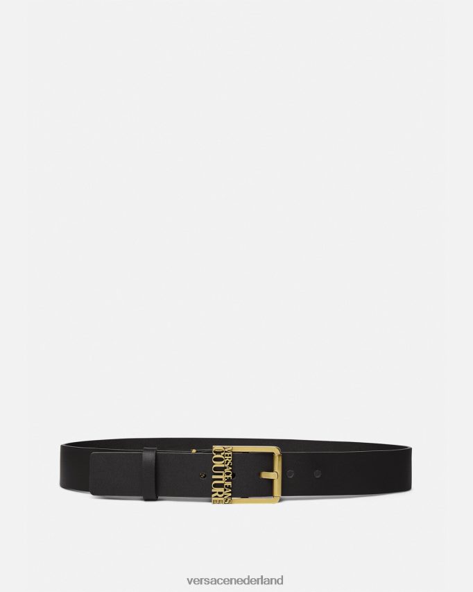 Versace riem met logo vrouwen zwart accessoires J2T4F42331