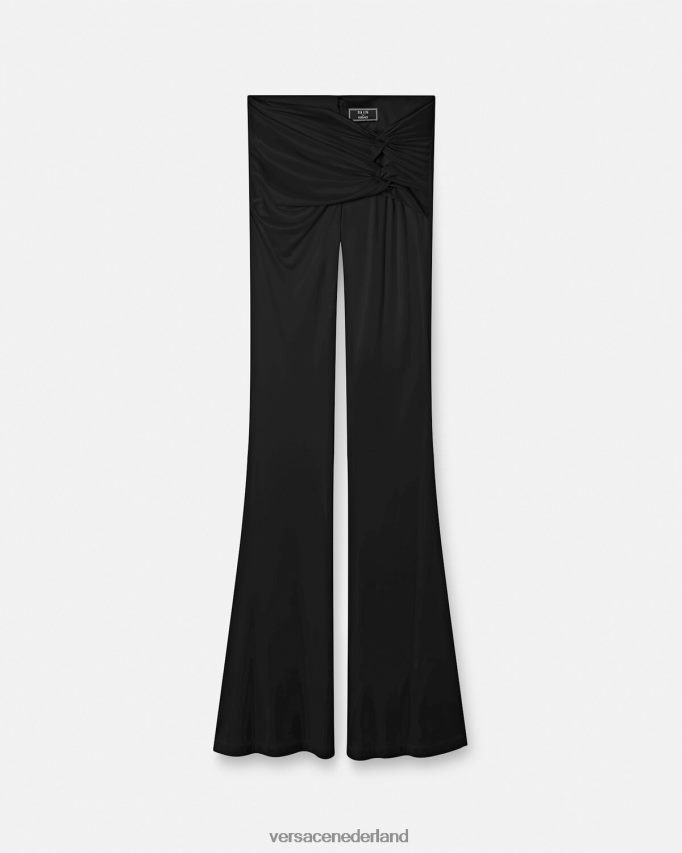 Versace geknoopte uitlopende broek vrouwen één kleur kleding J2T4F4190