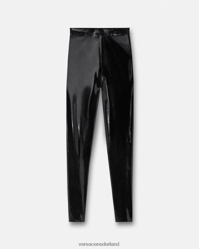 Versace latex legging vrouwen zwart kleding J2T4F4203