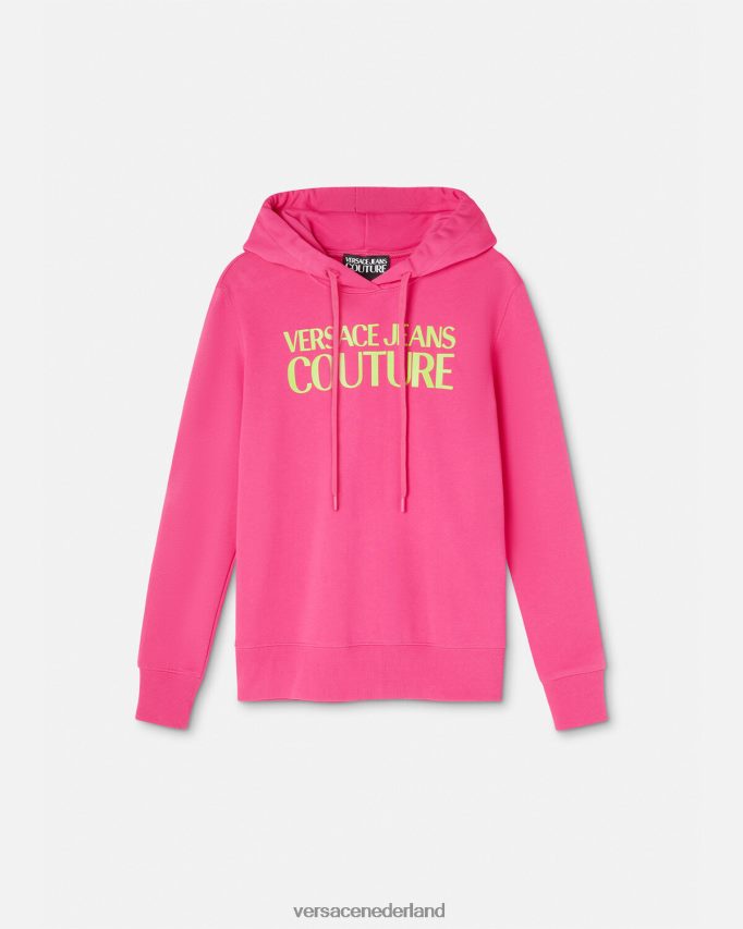 Versace logo-hoodie vrouwen fuchsia kleding J2T4F42173