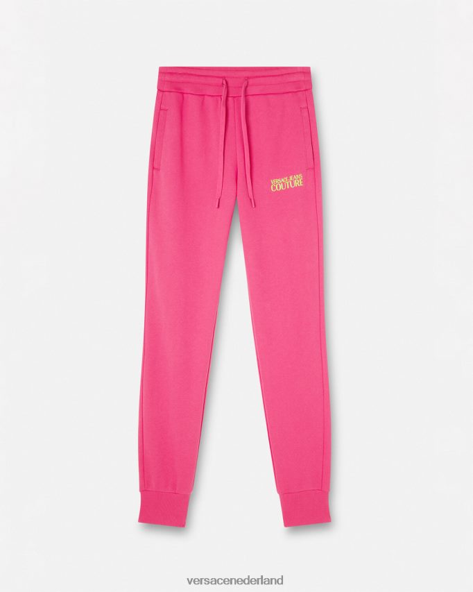 Versace joggingbroek met logo vrouwen fuchsia kleding J2T4F42176