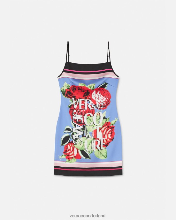 Versace rozen mini-jurk vrouwen lichtblauw kleding J2T4F42159