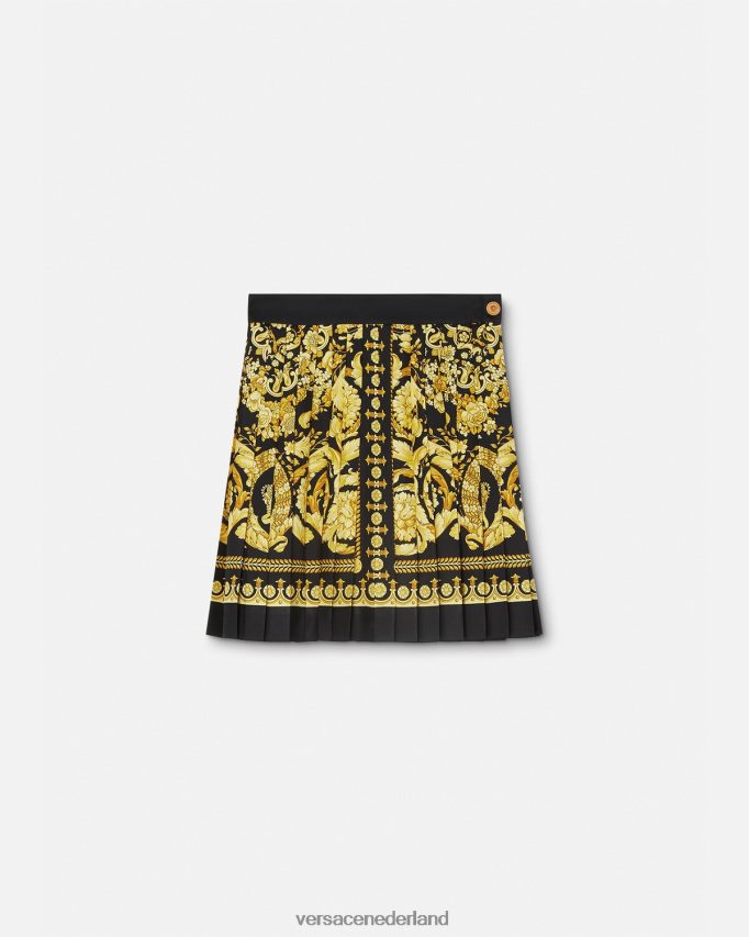 Versace barocco geplooide zijden rok vrouwen afdrukken kleding J2T4F4170