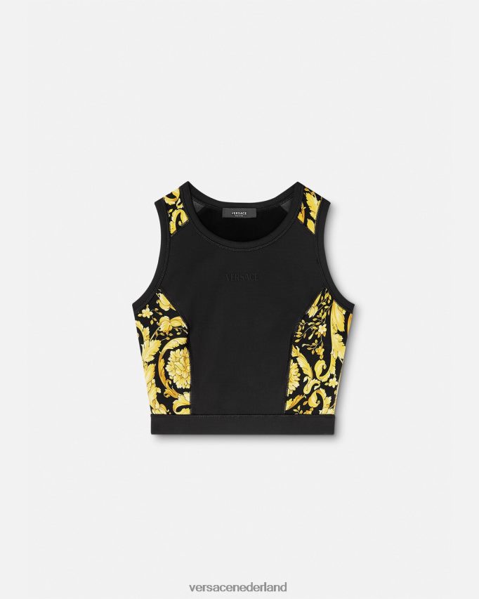 Versace Barocco gym sportbeha vrouwen zwart kleding J2T4F4232