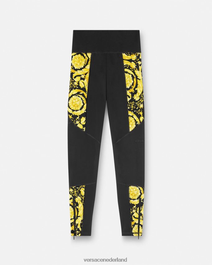 Versace Barocco gymlegging vrouwen zwart kleding J2T4F4233