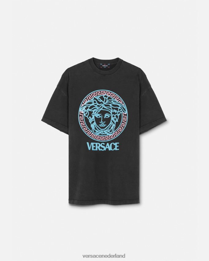 Versace T-shirt met Medusa-logo vrouwen zwart kleding J2T4F4134