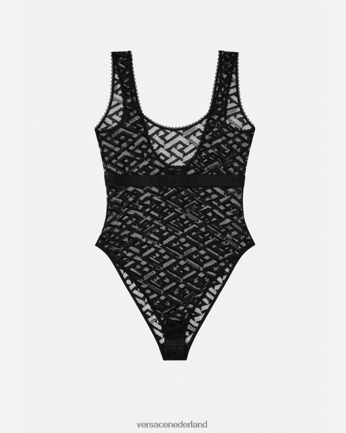 Versace het Griekse lichaam vrouwen zwart ondergoed en strandkleding J2T4F41075